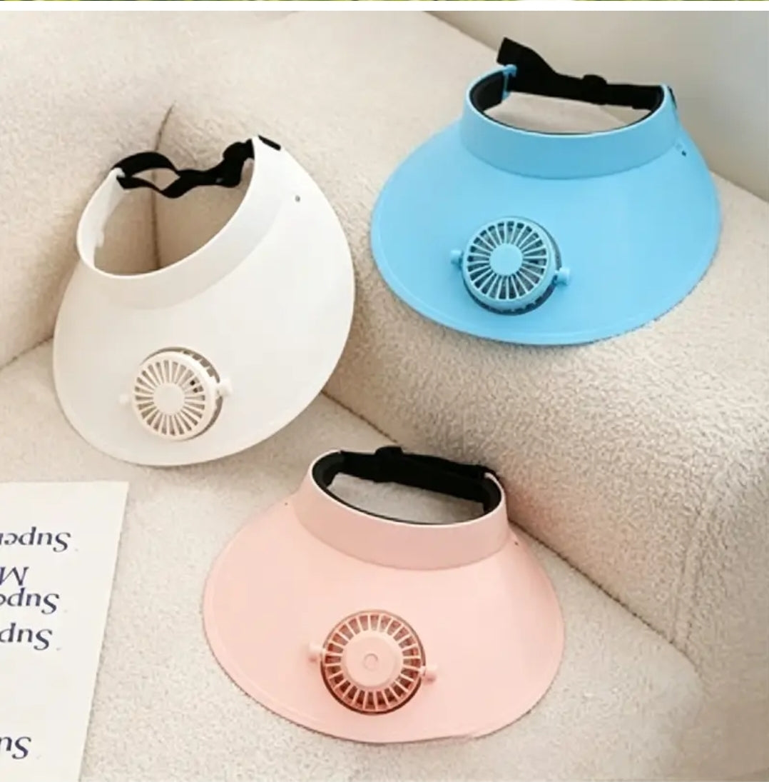 Nuvo Sun Visor Fan Hat — Open Top Cooling