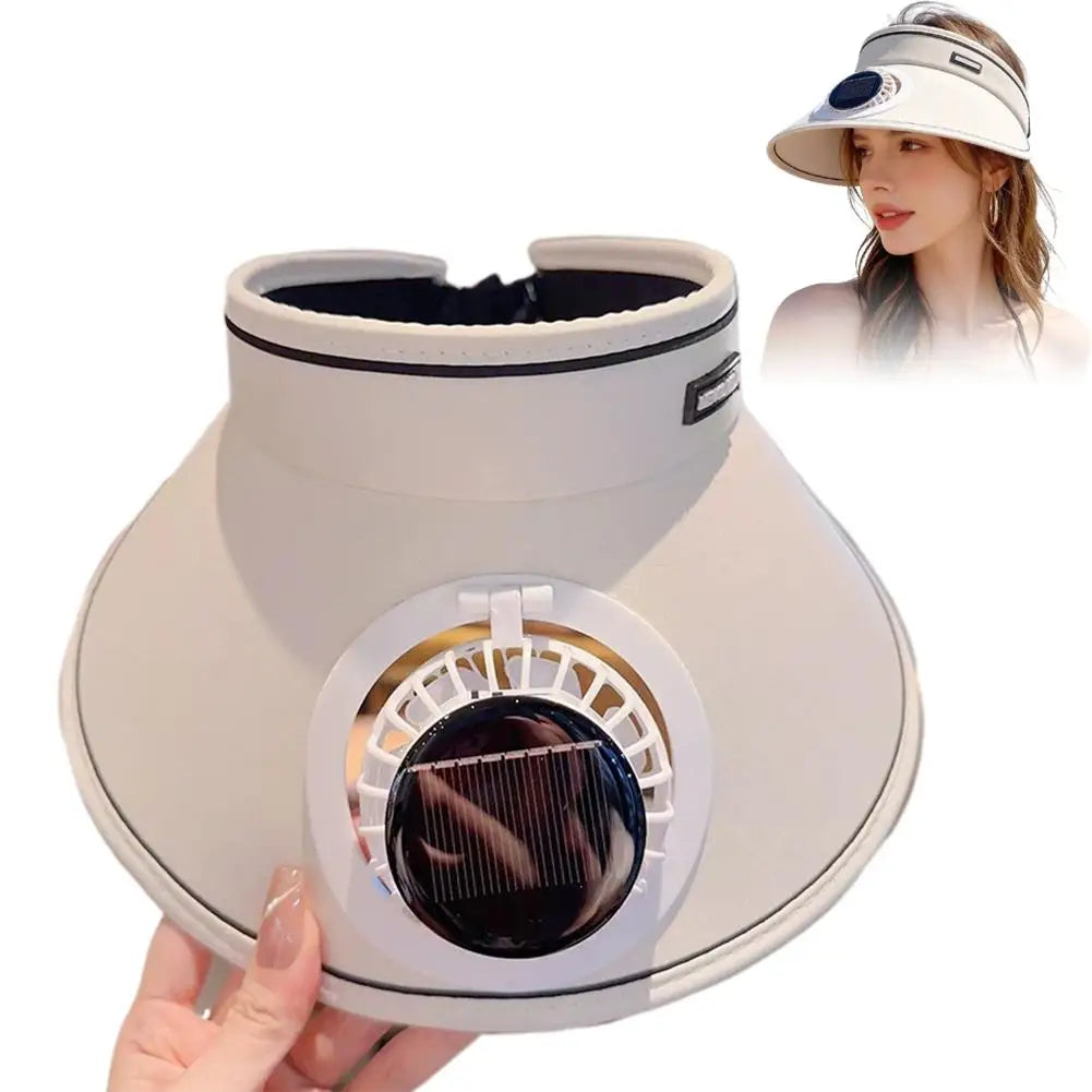Oversized Big Brimmed Candy Fan Hat Versatile Sunshade Empty Top Hat Cool Travel Dual-Use for Men and Women