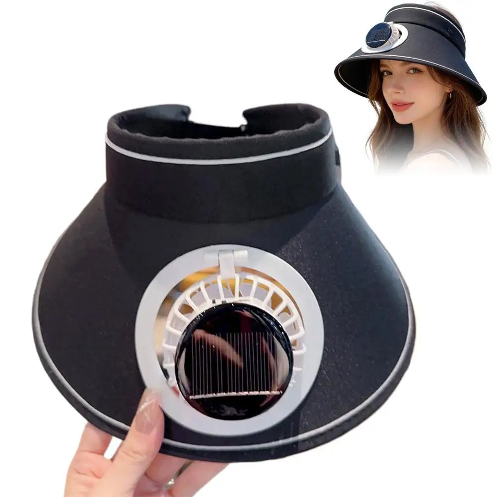 Oversized Big Brimmed Candy Fan Hat Versatile Sunshade Empty Top Hat Cool Travel Dual-Use for Men and Women