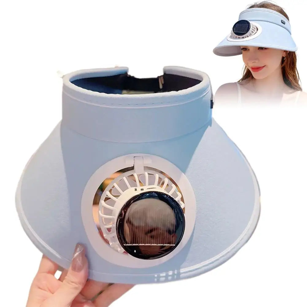 Oversized Big Brimmed Candy Fan Hat Versatile Sunshade Empty Top Hat Cool Travel Dual-Use for Men and Women