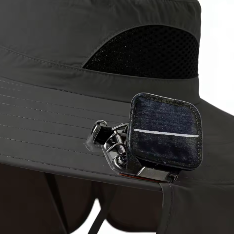 Nuvo Adventure Hat — Dual Solar Fan -- UPF50+ Protection