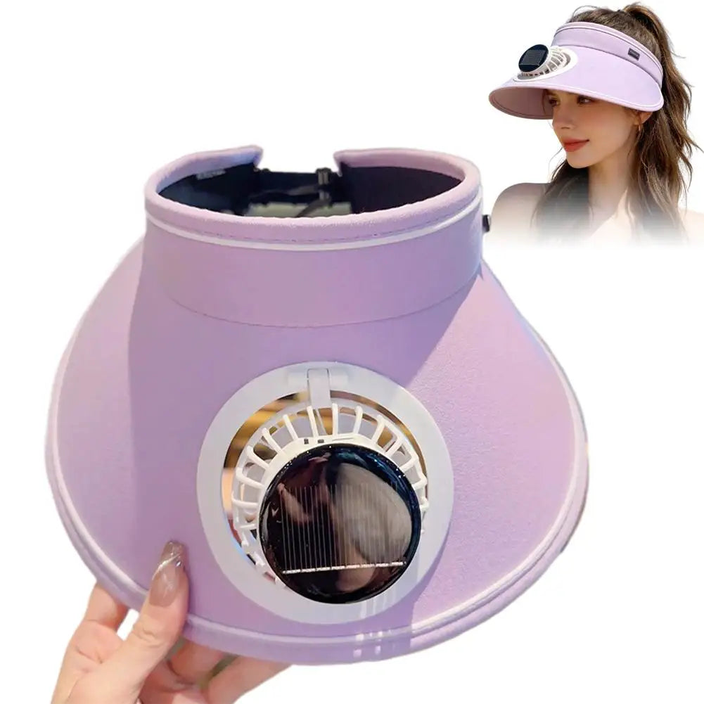 Oversized Big Brimmed Candy Fan Hat Versatile Sunshade Empty Top Hat Cool Travel Dual-Use for Men and Women